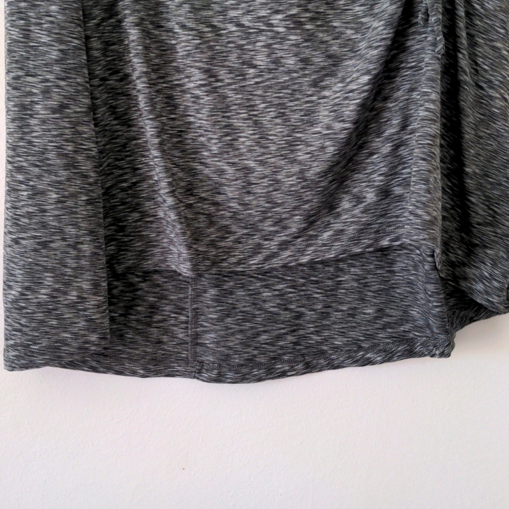 North Face Pull On High Low Heathered Gray Stretch Midi Skirt Packable Travel - Picture 3 of 8